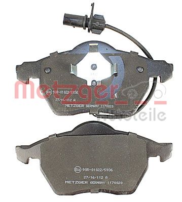 METZGER 1170020 Bremsbelagsatz, Scheibenbremse